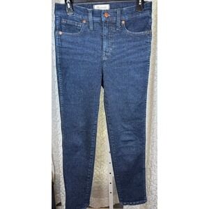 Madewell Mid-Rise Stovepipe Jeans Dark Indigo Size 27‎